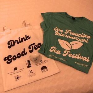 Limited San Francisco International Tea Festival Merch (Tee Shirt, Tote, Teacup)